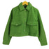 ザラ ZARA ポリ100 クロップド ソフトシャツジャケット レディース import:S