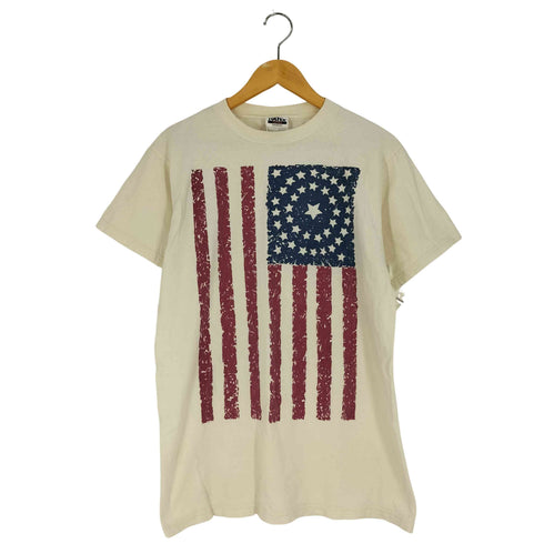 タルテックス TULTEX USA製 国旗プリント クルーネック Tシャツ メンズ import:M