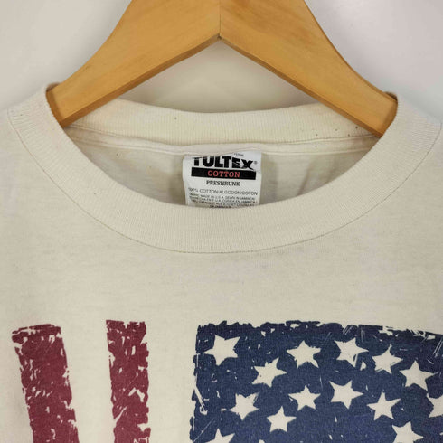 タルテックス TULTEX USA製 国旗プリント クルーネック Tシャツ メンズ import:M
