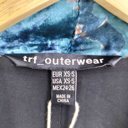 ザラ ZARA trf_outerwear 総柄 ベルテッド ベルベットガウンワンピース レディース xs-s