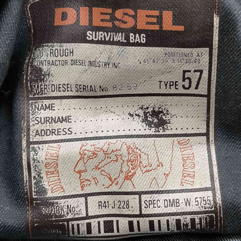 ディーゼル DIESEL 2way コーティングデニムハンドバッグ メンズ