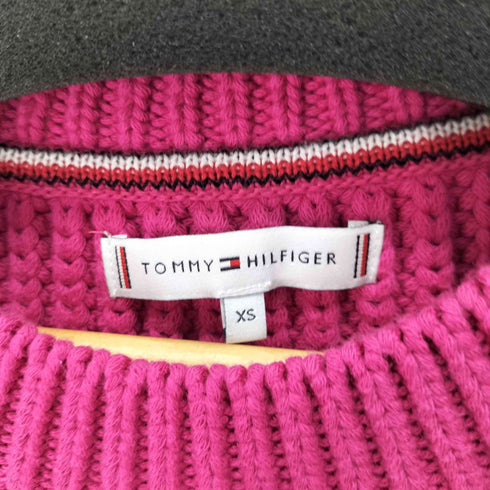 トミーヒルフィガー TOMMY HILFIGER ORG COTTON BUTTON C-NK SWEATER レディース import:XS