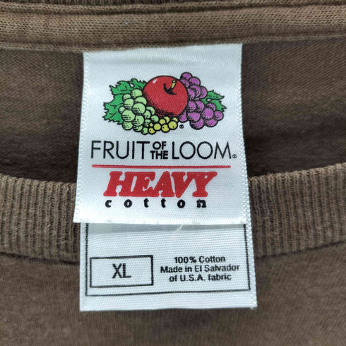 フルーツオブザルーム FRUIT OF THE LOOM HEAVY COTTON プリント クルーネック半袖Tシャツ メンズ JPN:XL
