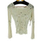 STRIKE A POSE Shrired Button Long Sleeve Top シャーリング ボタンデザイントップス レディース