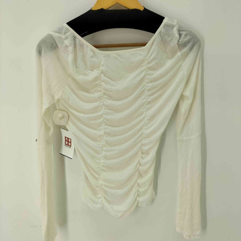 STRIKE A POSE Shrired Button Long Sleeve Top シャーリング ボタンデザイントップス レディース