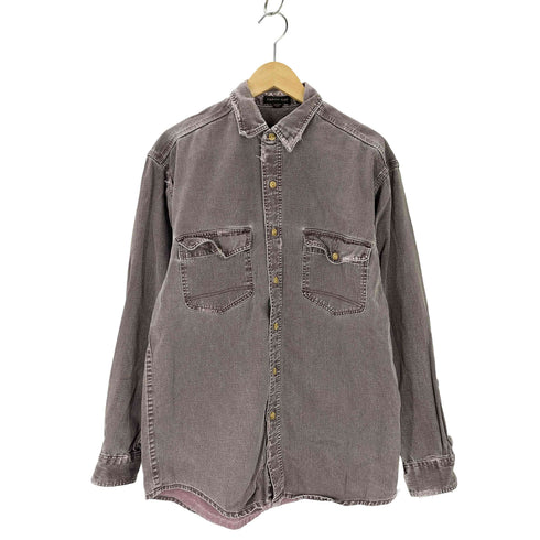 エディーバウアー Eddie Bauer 80s 黒タグ Elkhorn Twill コットンツイルシャツ 襤褸 ボロ レディース JPN:M