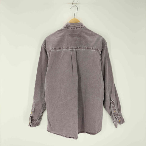 エディーバウアー Eddie Bauer 80s 黒タグ Elkhorn Twill コットンツイルシャツ 襤褸 ボロ レディース JPN:M