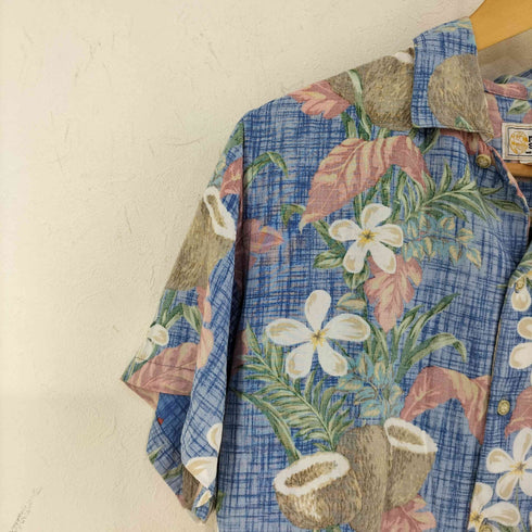 レインスプーナー Reyn Spooner ハワイ製 復刻 金タグ レーヨン100 アロハシャツ リバースプリント メンズ import:S