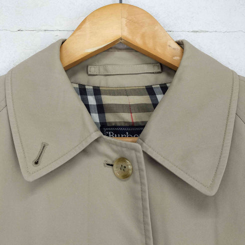 バーバリーズ BURBERRYS 裏地ノヴァチェックステンカラーコート MADE IN ENGLAND レディース