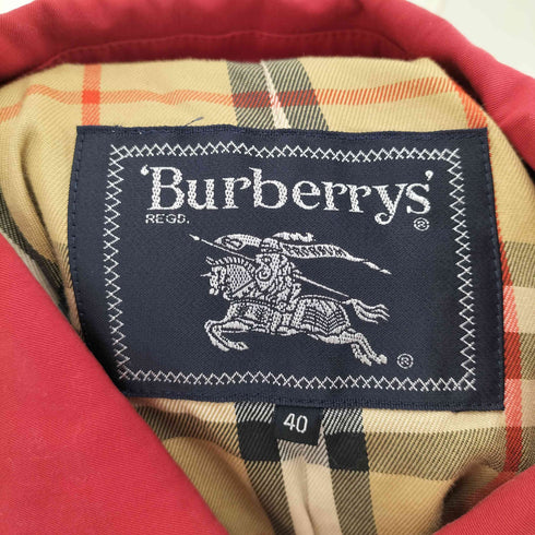 バーバリーズ BURBERRYS 裏地ノヴァチェック フード付き ステンカラーコート レディース 40