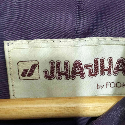 JHA-JHA ドルマンスリーブ レザージップアップ ショート丈ライダースジャケット ユニセックス レディース 9