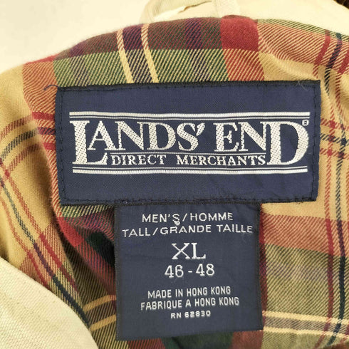 ランズエンド LANDS END 香港製 裏地チェック ハンティングジャケット メンズ import:XL