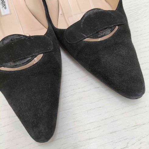 マノロブラニク MANOLO BLAHNIK スウェードパンプス レディース 7 1/2
