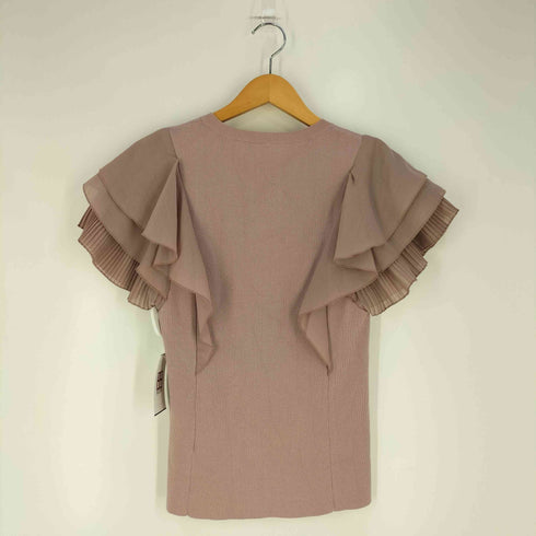 ジャスグリッティー JUSGLITTY ラッフルスリーブニットプルオーバー レディース JPN:2