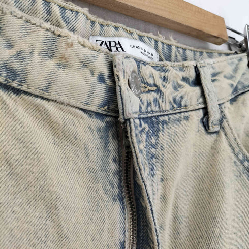 ザラ ZARA ウォッシュ加工 カットオフデニムパンツ メンズ 32