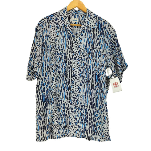 ショット Schott レオパード柄レーヨン開襟シャツ メンズ L
