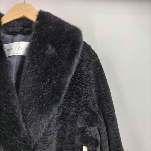 C.D.V. Comme Du Vrai フランス製 フェイクミンクファーコート レディース FR:38