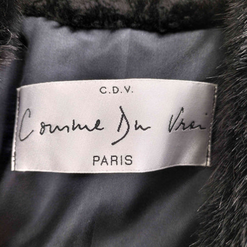 C.D.V. Comme Du Vrai フランス製 フェイクミンクファーコート レディース FR:38
