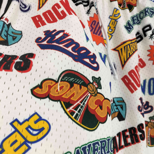 ミッチェルアンドネス mitchell&ness オールスターチームロゴバスケットパンツ バスパン メンズ M