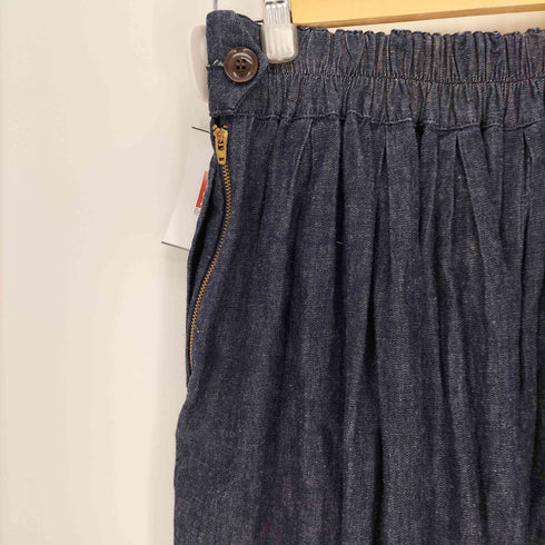 ハーベスティ HARVESTY 10oz デニム カルメン キュロット プリーツ デニム スカート レディース