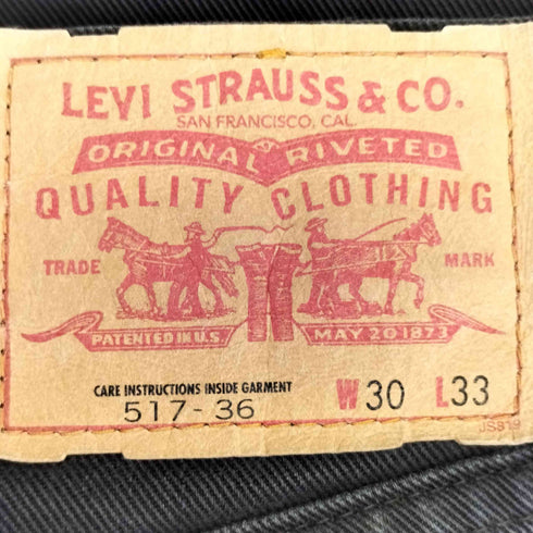 リーバイス Levis 517-36 ブラックデニム ブーツカット メンズ W303/L33