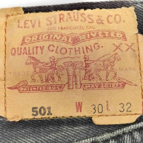 リーバイス Levis 97年製 カナダ製 ボタン裏刻印217 501 ブラック メンズ W30/L32