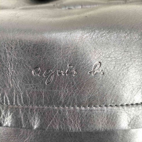 アニエスベーボヤージュ agnes b. VOYAGE ミニポーチ 南京錠付き オールレザー ボストンバッグ レディース