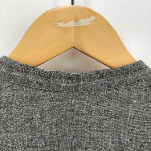 カールヘルム Karl Helmut 裏地ストライプ リネン スタンドカラー カバーオール シャツ ジャケット メンズ JPN:M