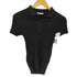 ザラ ZARA RIBBED POLO SHIRT リブ ポロ シャツ レディース import:L