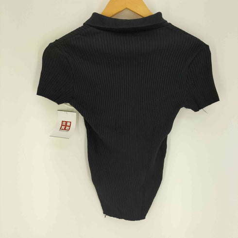 ザラ ZARA RIBBED POLO SHIRT リブ ポロ シャツ レディース import:L