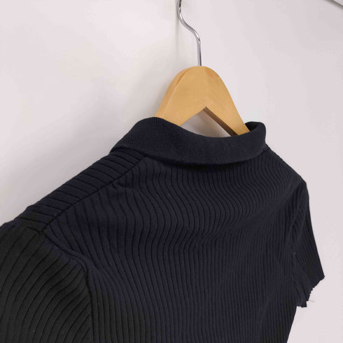 ザラ ZARA RIBBED POLO SHIRT リブ ポロ シャツ レディース import:L