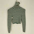 ザラ ZARA 23SS High Neck Crop Top ハイネック クロップ トップス ボーダー レディース import:M