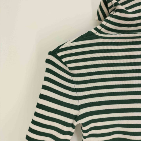 ザラ ZARA 23SS High Neck Crop Top ハイネック クロップ トップス ボーダー レディース import:M