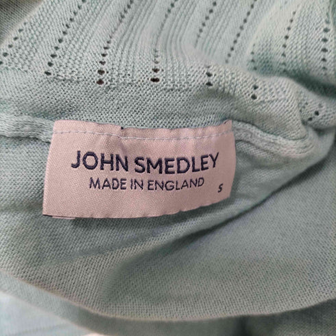 ジョンスメドレー JOHN SMEDLEY 英国製 SEA ISLAND COTTON シー アイランド コットン メッシュ ボーダー ノースリーブ トップス レディース import:S