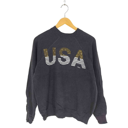 USA プリントラグランスウェット メンズ