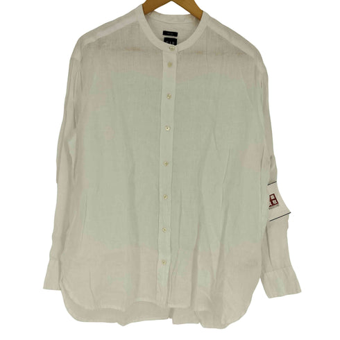 ギャップ Gap 22SS LS BAND CLLR L OPTIC バンドカラー リネン シャツ レディース XXS