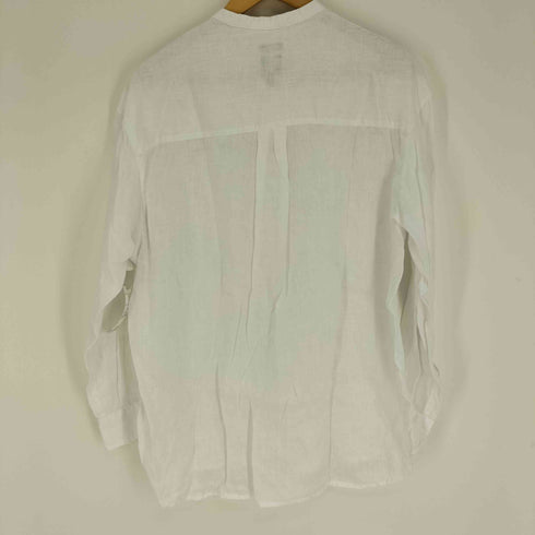 ギャップ Gap 22SS LS BAND CLLR L OPTIC バンドカラー リネン シャツ レディース XXS
