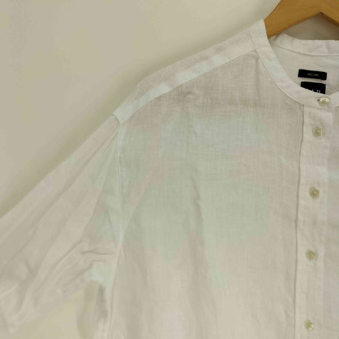 ギャップ Gap 22SS LS BAND CLLR L OPTIC バンドカラー リネン シャツ レディース XXS