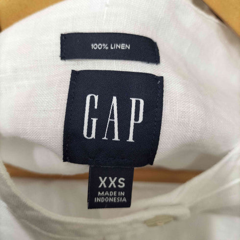 ギャップ Gap 22SS LS BAND CLLR L OPTIC バンドカラー リネン シャツ レディース XXS