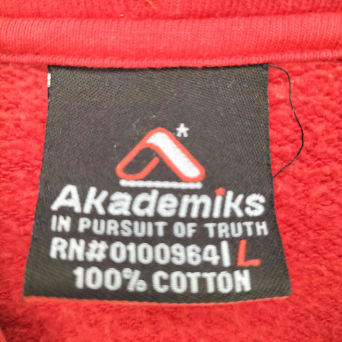 アカデミクス akademiks USA製 ロゴ刺繍 プルオーバー パーカー メンズ import:L