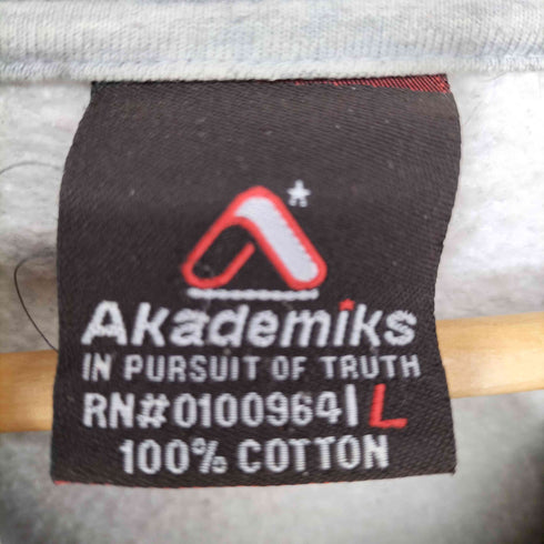 アカデミクス akademiks USA製 ロゴ刺繍 プルオーバー パーカー メンズ import:L