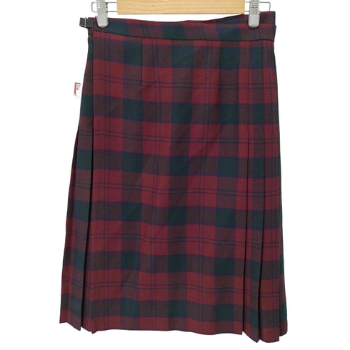 HIGHLAND HOME INDUSTRIES チェック ラップ プリーツスカート レディース 14