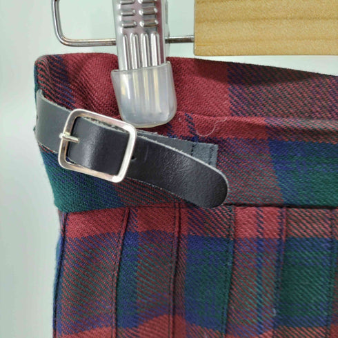HIGHLAND HOME INDUSTRIES チェック ラップ プリーツスカート レディース 14