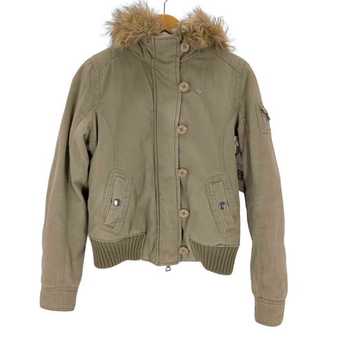 アバクロンビーアンドフィッチ Abercrombie & Fitch ファーフード コットンジャケット Y2K レディース JPN:S