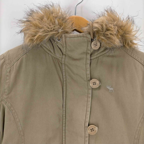 アバクロンビーアンドフィッチ Abercrombie & Fitch ファーフード コットンジャケット Y2K レディース JPN:S