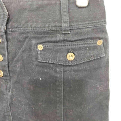 バーバリーブルーレーベル BURBERRY BLUE LABEL 裏地ノバチェック ロゴ刺繍 タイトミニスカート レディース UK:24
