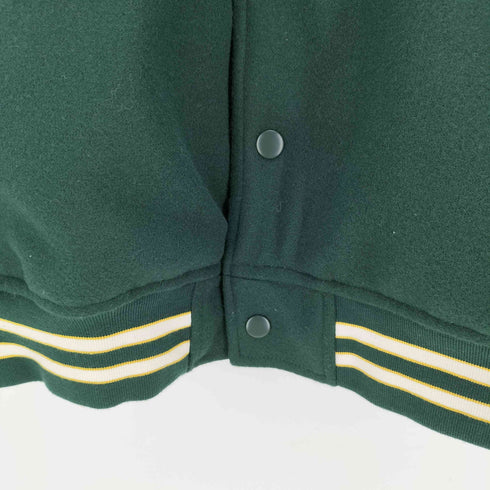 ハルハム HALHAM ORIGINAL QUALITY フェイクレザー 切替 スタジャン 無地 メンズ JPN:M