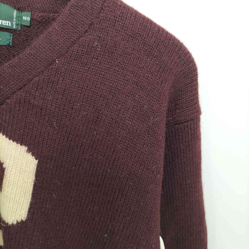 ポロバイラルフローレン Polo by RALPH LAUREN 90S Pロゴ 総ウール Vネックロングスリーブニットセーター レディース 160