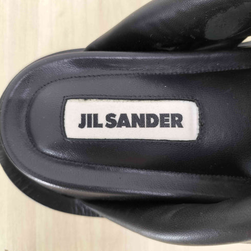 ジルサンダー JIL SANDER 22SS クロスストラップ パデッドサンダル レディース JPN:37