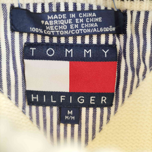 トミーヒルフィガー TOMMY HILFIGER フラッグ刺繍 クルーネックコットンニット メンズ import:M